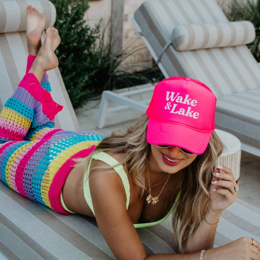 Wake & Lake Foam Trucker Cap - Purses & Pearls