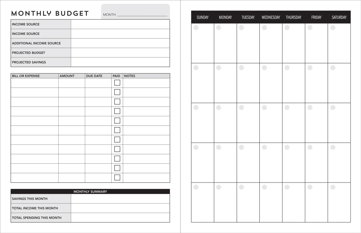 Weekly Budget Planner - Purses & Pearls