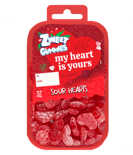ZWEET BE MINE SOUR GUMMY HEARTS - Purses & Pearls