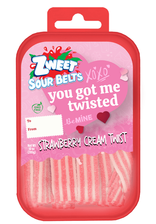 ZWEET BE MINE SOUR STRAWBERRY CREAM BELTS - Purses & Pearls