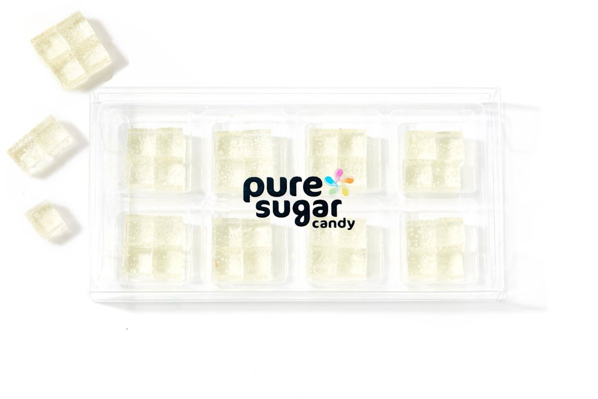 Pure Sugar Candy - Cake Batter - Hard Candy Cubes: 8 pack tray (32 cubes) - Purses & Pearls