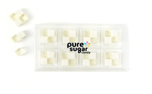 Pure Sugar Candy - Coconut Cream Pie - Hard Candy Cubes: 8 pack tray (32 cubes) - Purses & Pearls