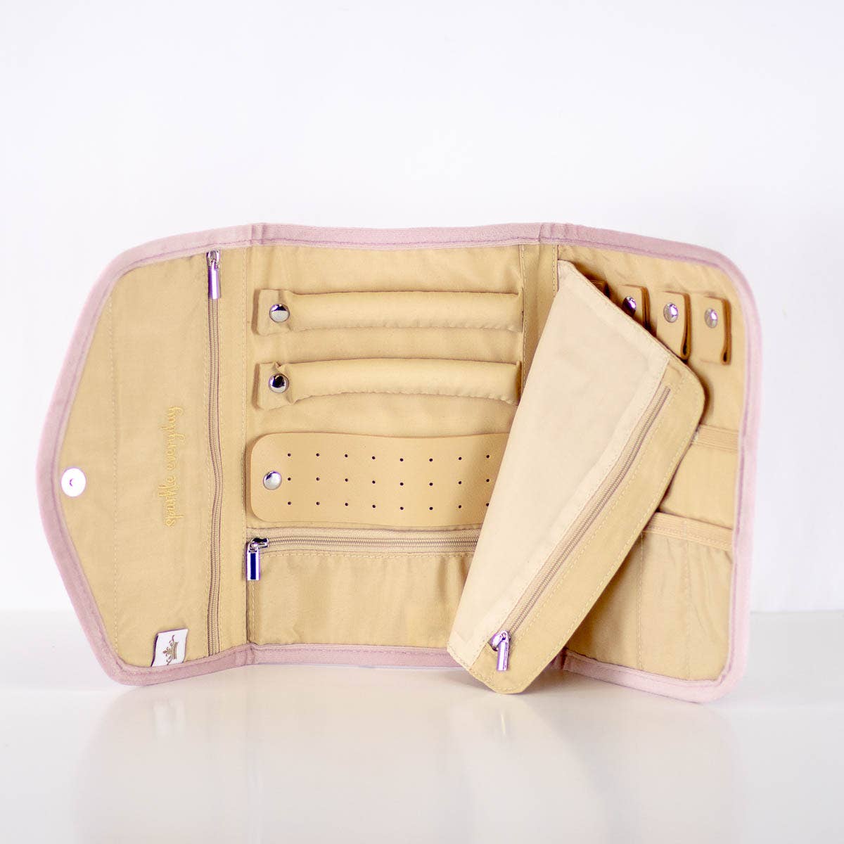 Quilted Jewelry Clutch in Light Pink - Purses & Pearls