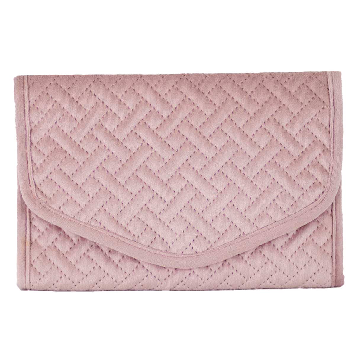 Quilted Jewelry Clutch in Light Pink - Purses & Pearls